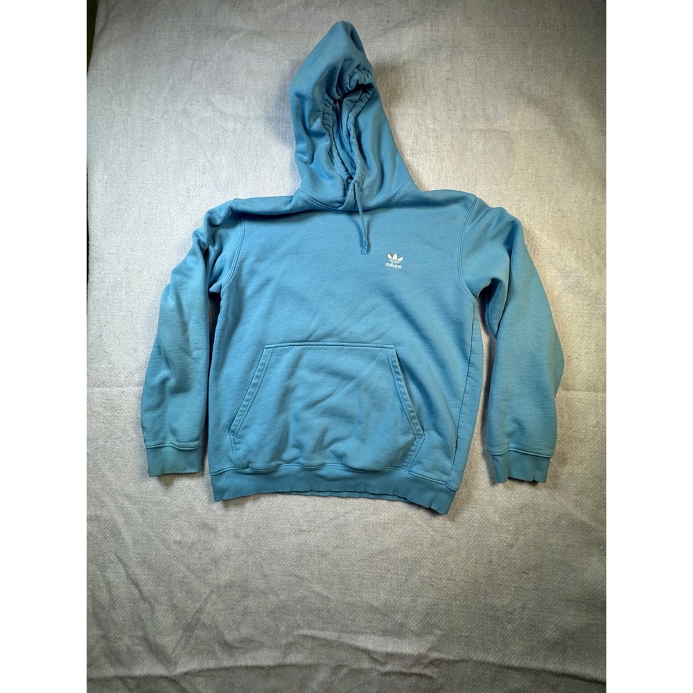 Adidas Originals Trefoil Hoodie Mens Large Light Blue Pullover Sweatshirt L